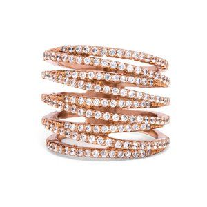 Bauble Bar Ice Twister in Rose Gold Size 6